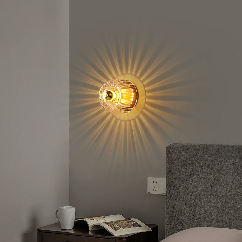 BrassRay | Luxuslampe aus Kupfer & Glas im Sonnenstil