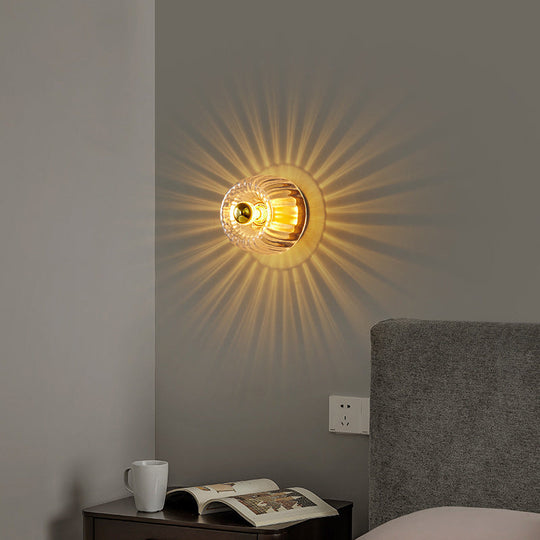 BrassRay | Luxuslampe aus Kupfer & Glas im Sonnenstil