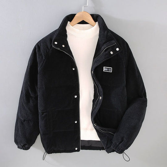Damenjacke - Gepolsterte Winterjacke aus Wolle und Polyester mit Kapuze-4