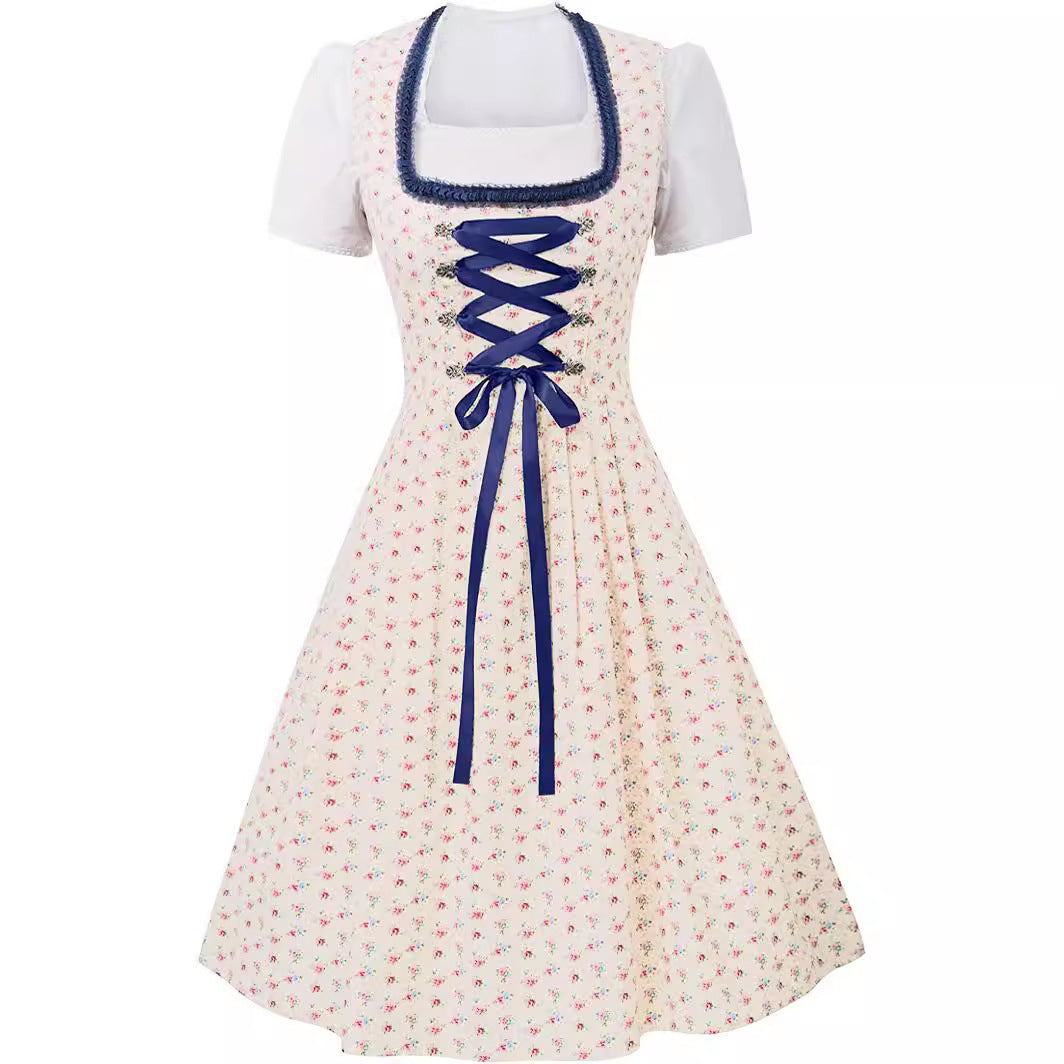 Streifenzauber | Damen-Midi-Dirndl – Tradition & Eleganz
