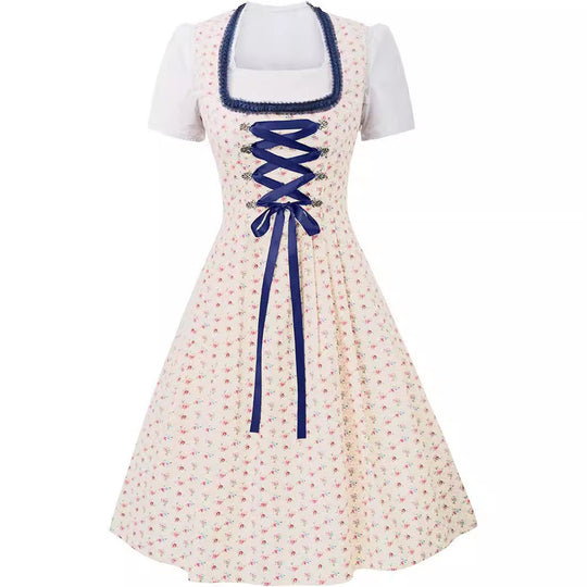 Streifenzauber | Damen-Midi-Dirndl – Tradition & Eleganz