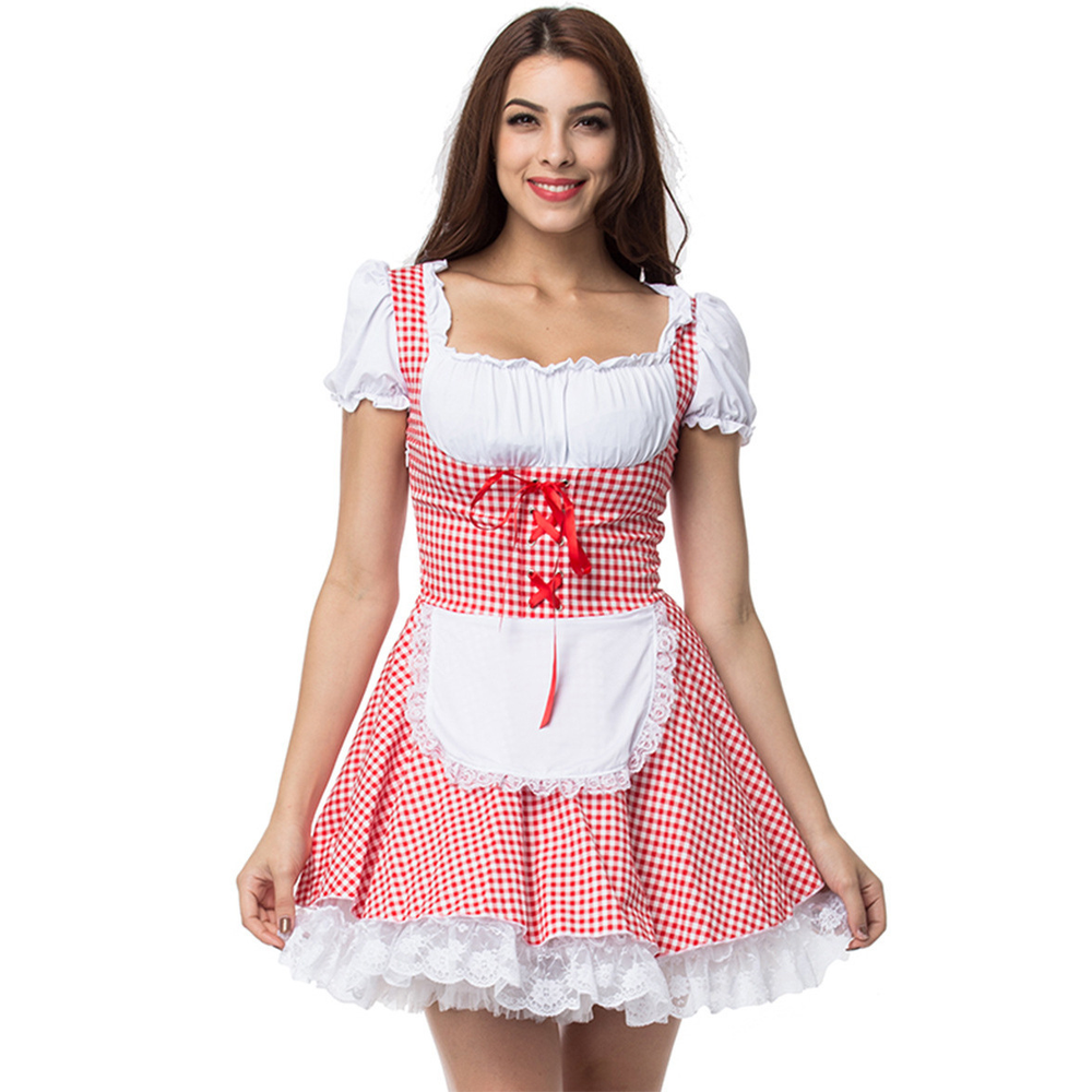 Wiesentraum | Kariertes Schulterfrei-Dirndl für Damen