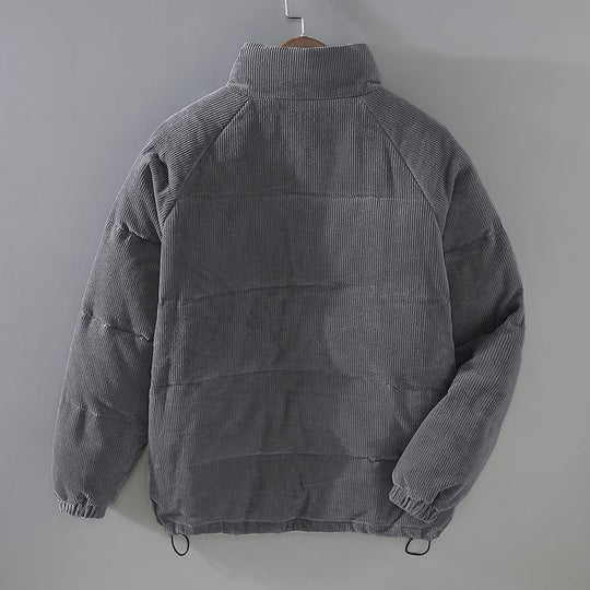 Damenjacke - Gepolsterte Winterjacke aus Wolle und Polyester mit Kapuze-3