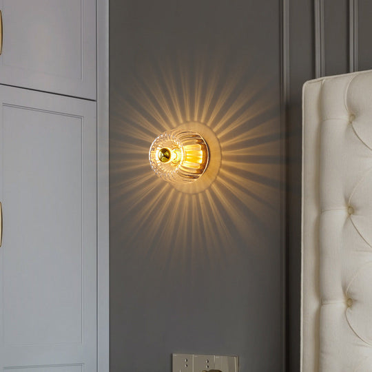 BrassRay | Luxuslampe aus Kupfer & Glas im Sonnenstil