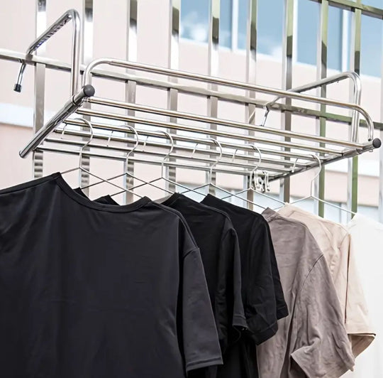 SunDry | Edelstahl Ausziehbarer Klappbarer Balkon Wäschetrockner