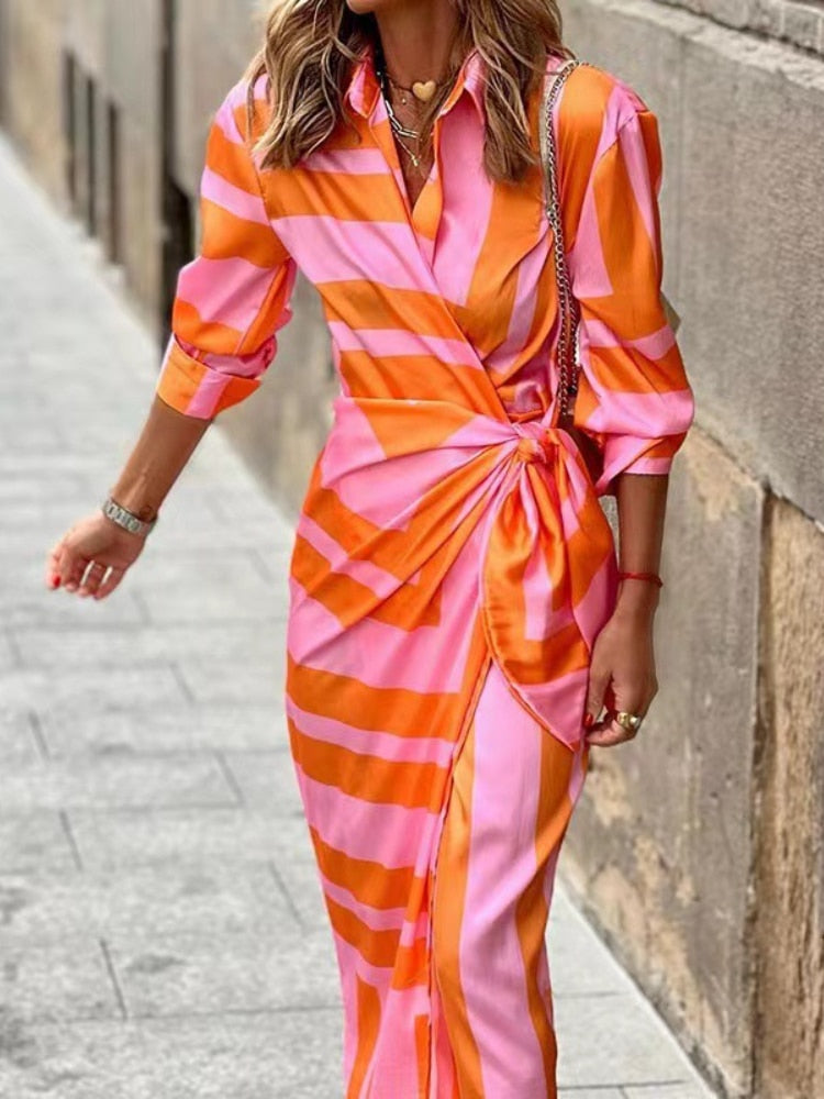 Pia | Damen Elegante Schlankmachende Kleid | Maxi3