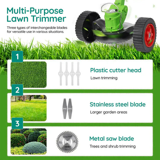 LawnPro | Verstellbarer Elektrotrimmer mit 18.000 U/min Motor