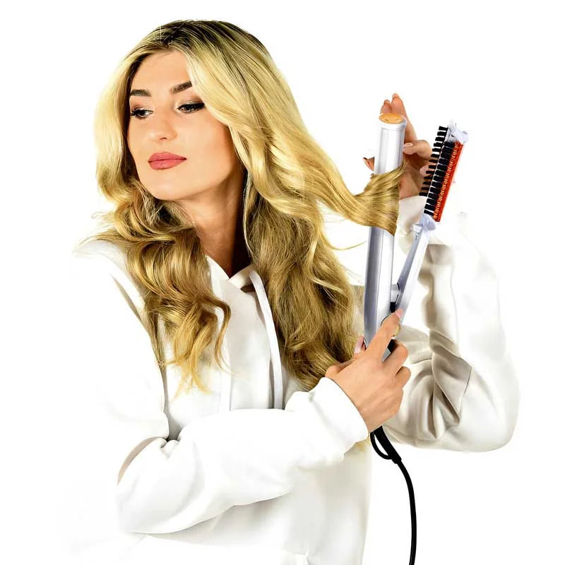 StylePro | Professioneller 2-in-1 rotierender Haarglätter-Bürste