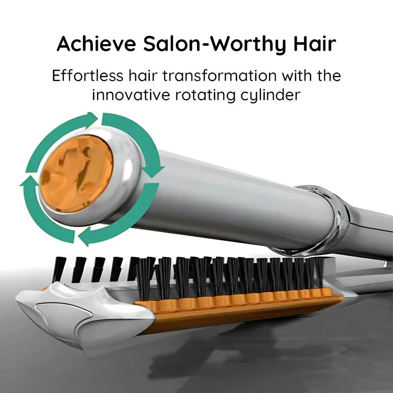StylePro | Professioneller 2-in-1 rotierender Haarglätter-Bürste