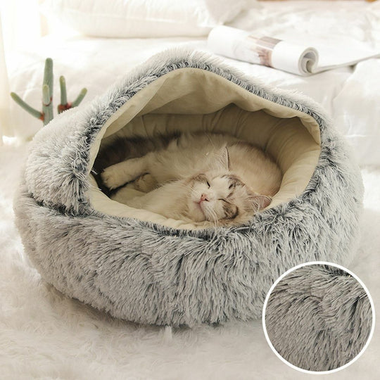 PurrNest | Plüsch-Katzenschlafkorb für Geborgenheit11