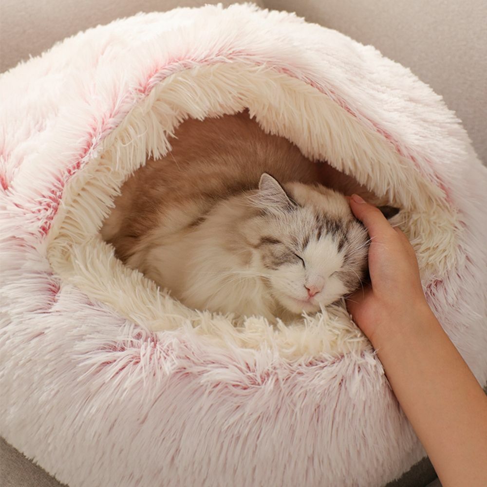 PurrNest | Plüsch-Katzenschlafkorb für Geborgenheit4