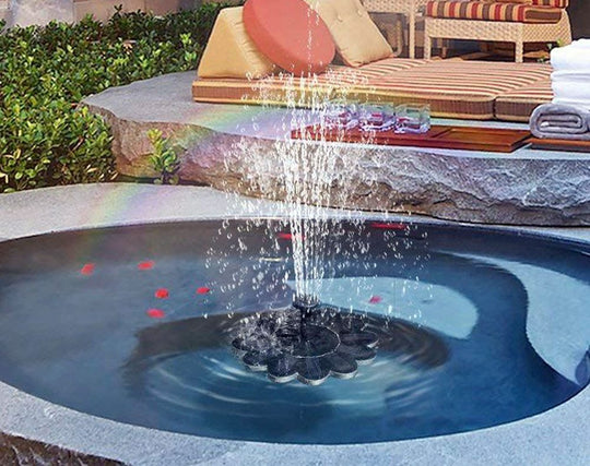 LilyShine | Blumenförmiger Wasserbrunnen für Teiche und Pools