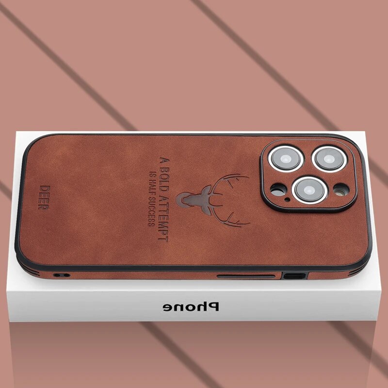 PrimeGuard | Leder iPhone Tasche - Luxuriöser stoßfester Schutz