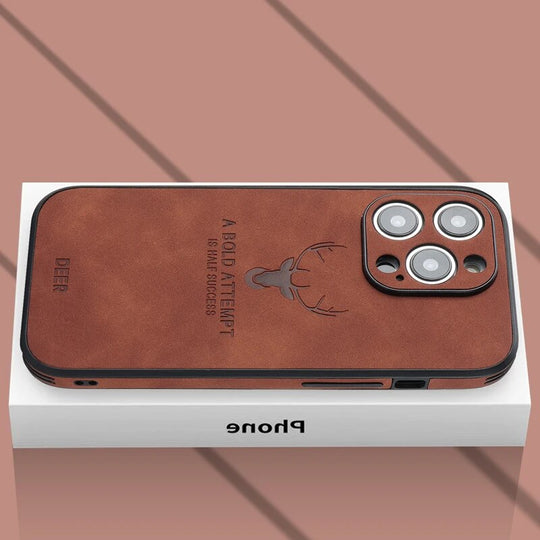 PrimeGuard | Leder iPhone Tasche - Luxuriöser stoßfester Schutz