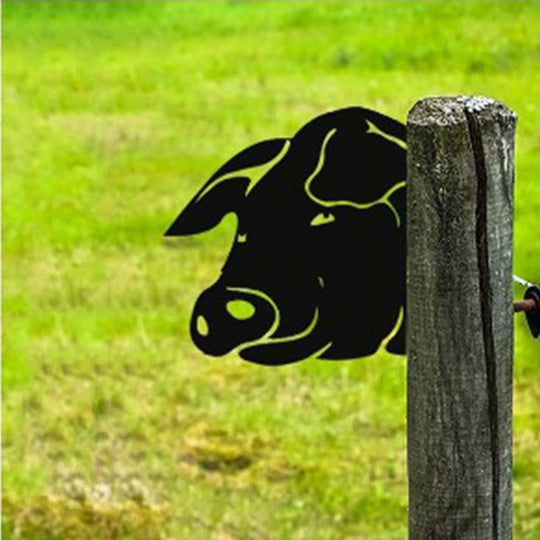 PeekCow | Metallkunstwerk für den Garten