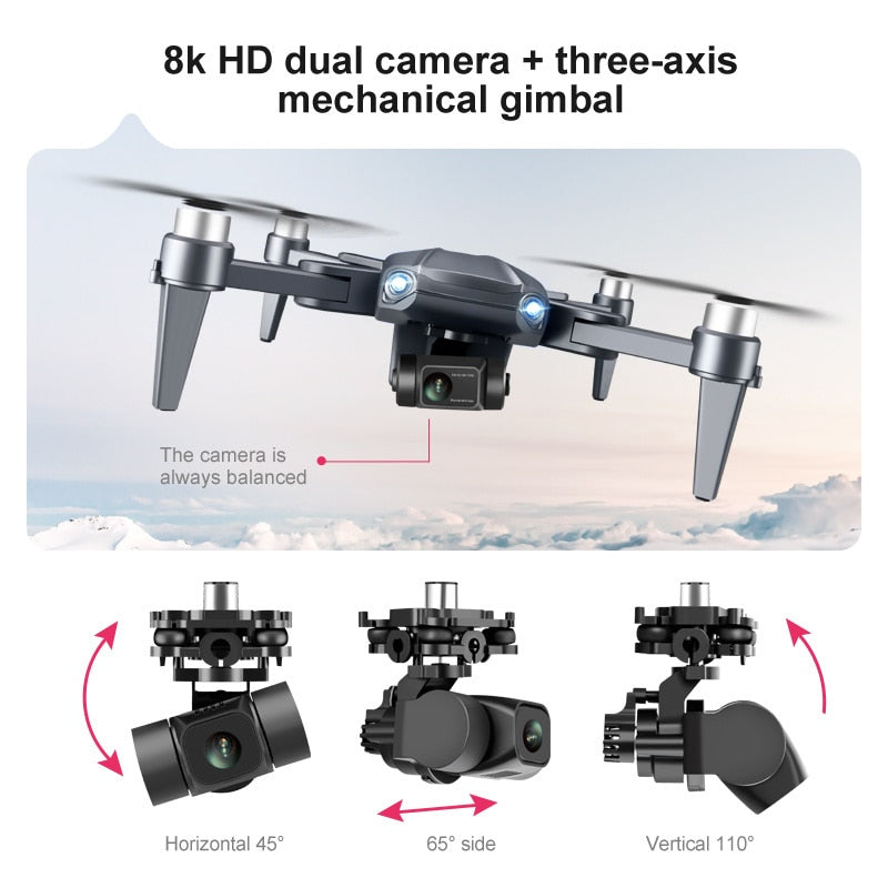 UniDrone | Drohne – Faltbare 8K Drohne mit 3KM 5G WiFi-Reichweite