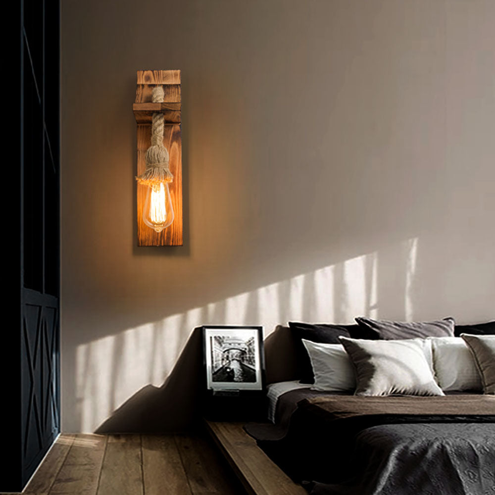 RopeBeam | Wandleuchte aus Holz und Seil1