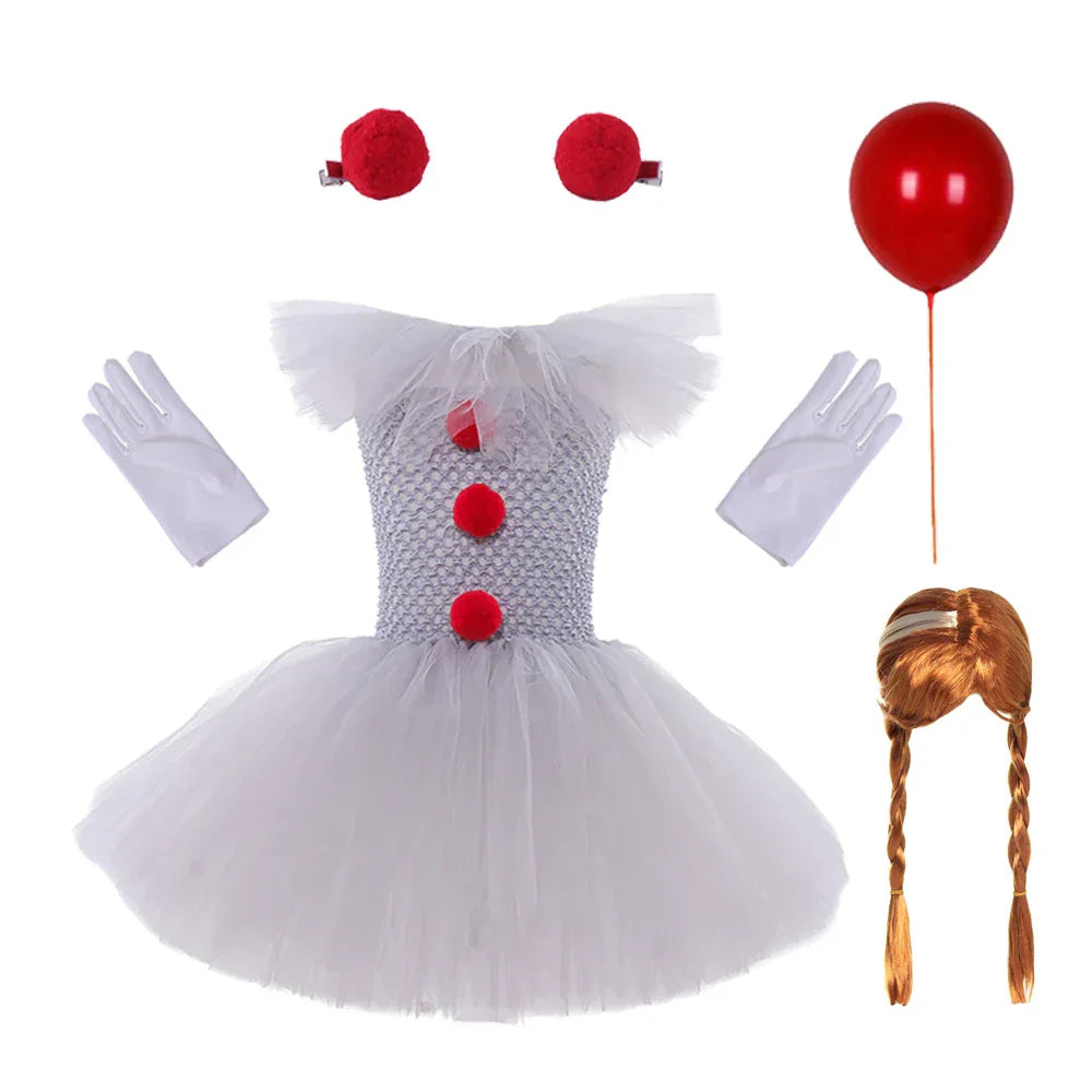 Charlot | Gruseliges Clown-Tüllkleid – Spooky Halloween Kostüm