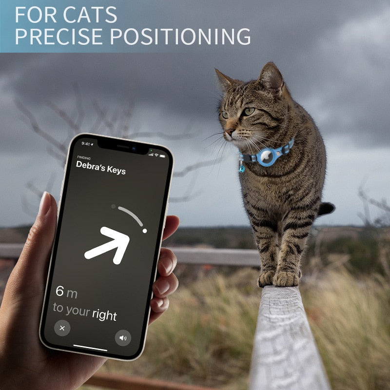 WhiskerSafe | AirTag Katzenhalsband – GPS-Tracking & Anti-Verlust