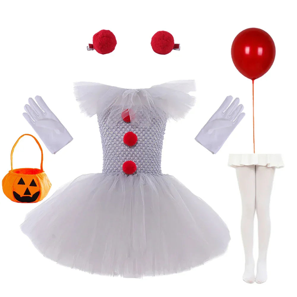 Charlot | Gruseliges Clown-Tüllkleid – Spooky Halloween Kostüm
