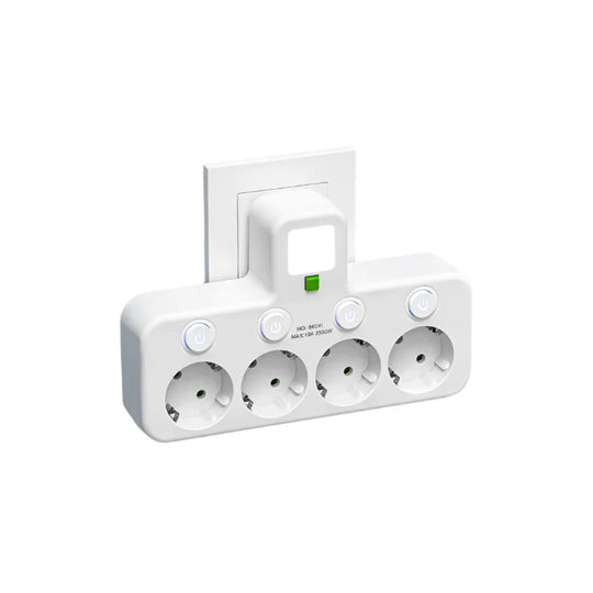 SafeCharge | Power Strip - Überlastungsschutz + USB & Schalter