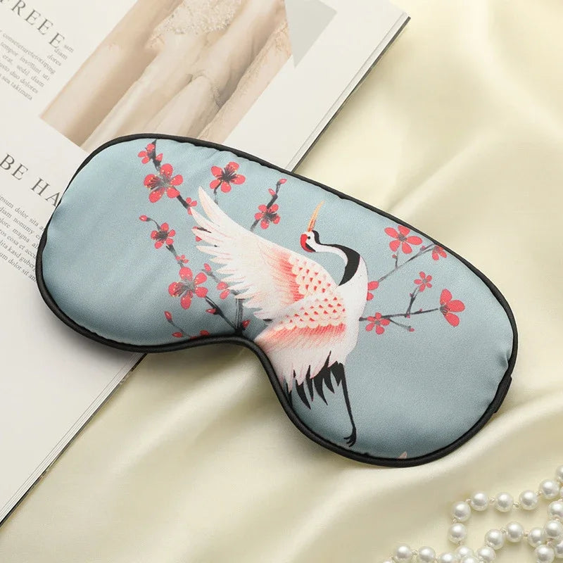 SilkyCrane | Bedruckte Schlafmaske