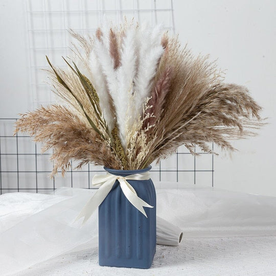 BohoPlume | 80PCS Natürlich Getrockneter Pampasgrasstrauß