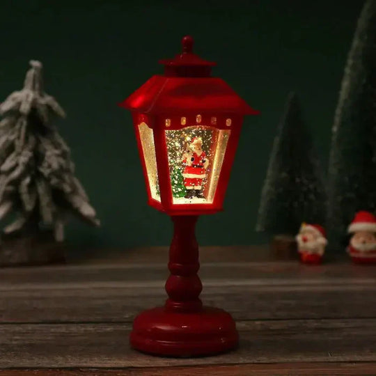 HolidayGlow | Weihnachts-Schneelaterne – Batteriebetriebene LED