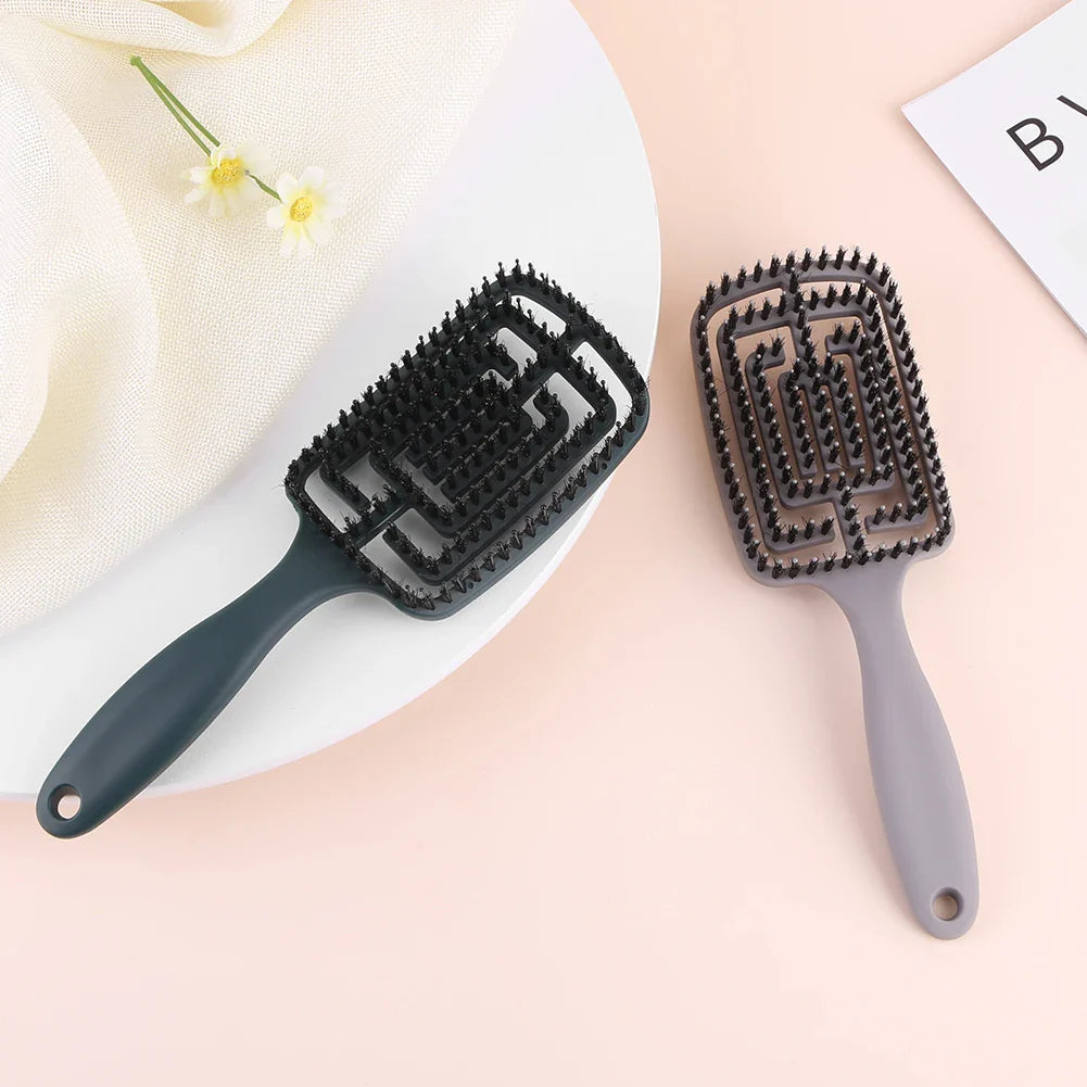 TangleFree | Nylonbürster Frizzentferner Bürste für gewölbtes Styling