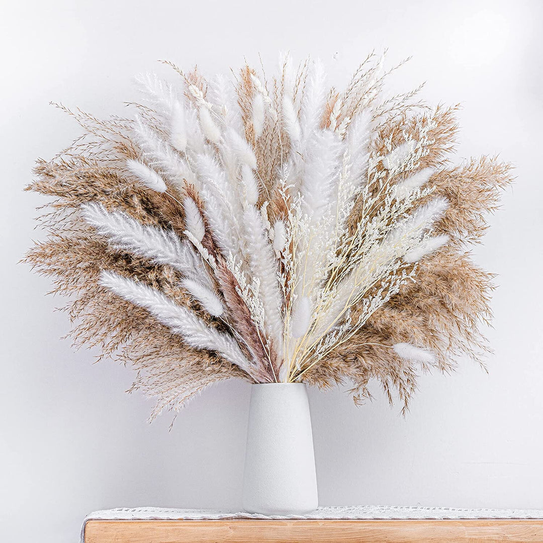 BohoPlume | 80PCS Natürlich Getrockneter Pampasgrasstrauß