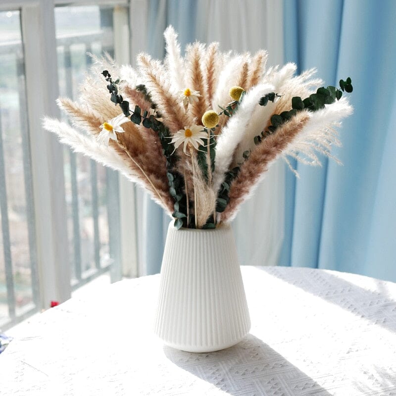 BohoPlume | 80PCS Natürlich Getrockneter Pampasgrasstrauß