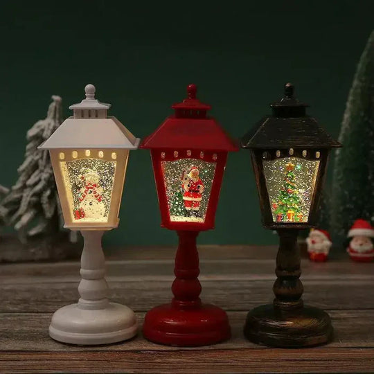 HolidayGlow | Weihnachts-Schneelaterne – Batteriebetriebene LED