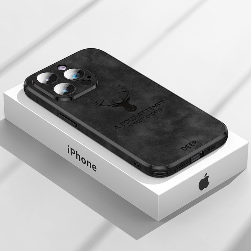 PrimeGuard | Leder iPhone Tasche - Luxuriöser stoßfester Schutz