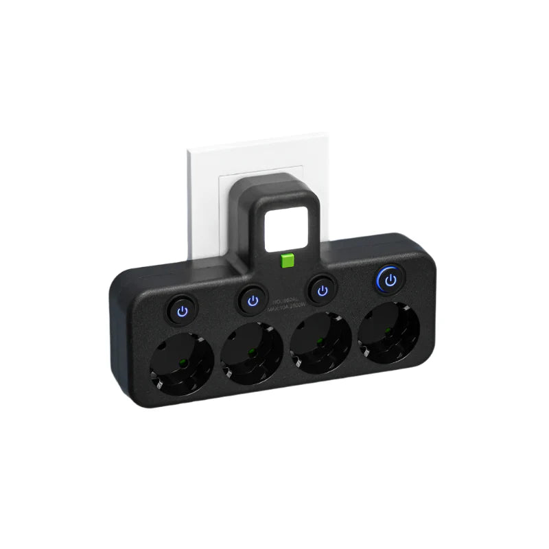 SafeCharge | Power Strip - Überlastungsschutz + USB & Schalter