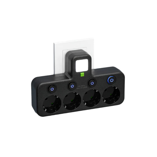 SafeCharge | Power Strip - Überlastungsschutz + USB & Schalter