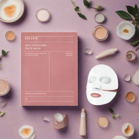 PureDerm | Bio-Kollagen Gesichtsmaske – Hydratisierend, Aufhellend & Faltenreduzierend Pflegetreatment
