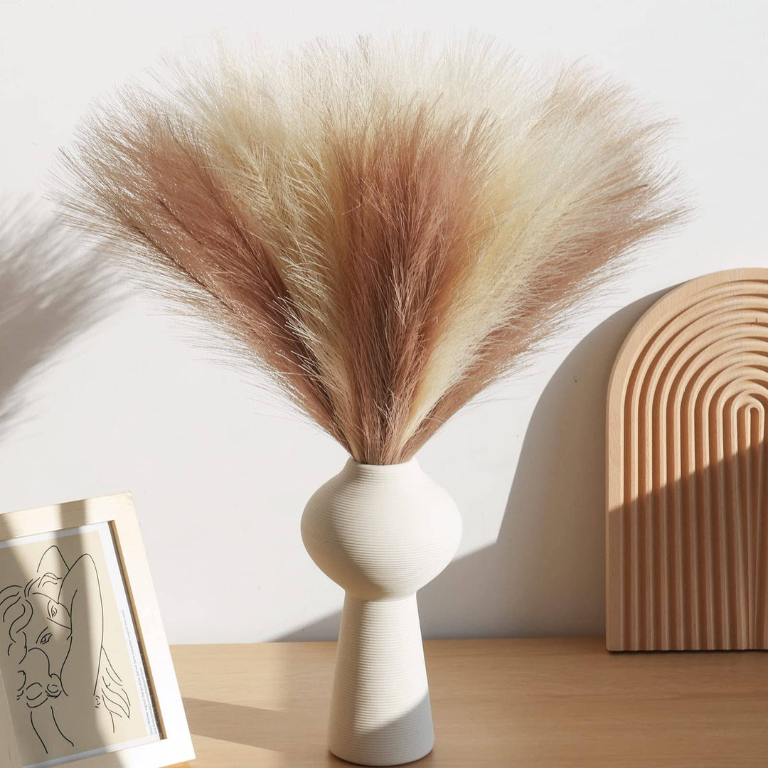 FluffNest | 20 Stück Bohemian Flauschiges Künstliches Pampasgras Bunt