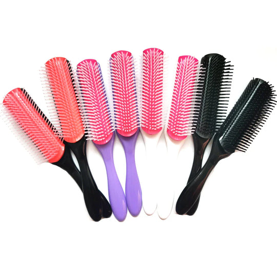 CurlEasy | 9-Reihiger Entwirrbürste für glattes und lockiges Haar