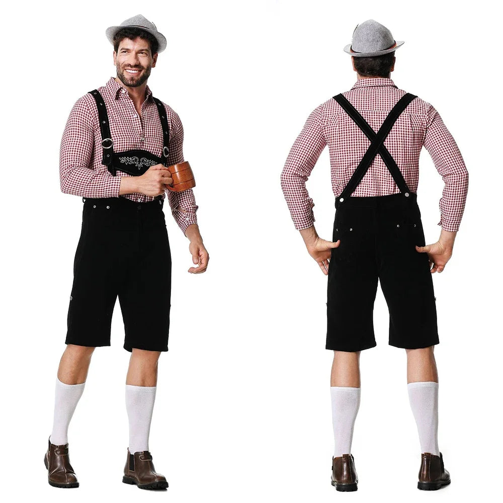 Bergkönig | Herren-Oktoberfestset mit Lederhose, Hemd & Hut