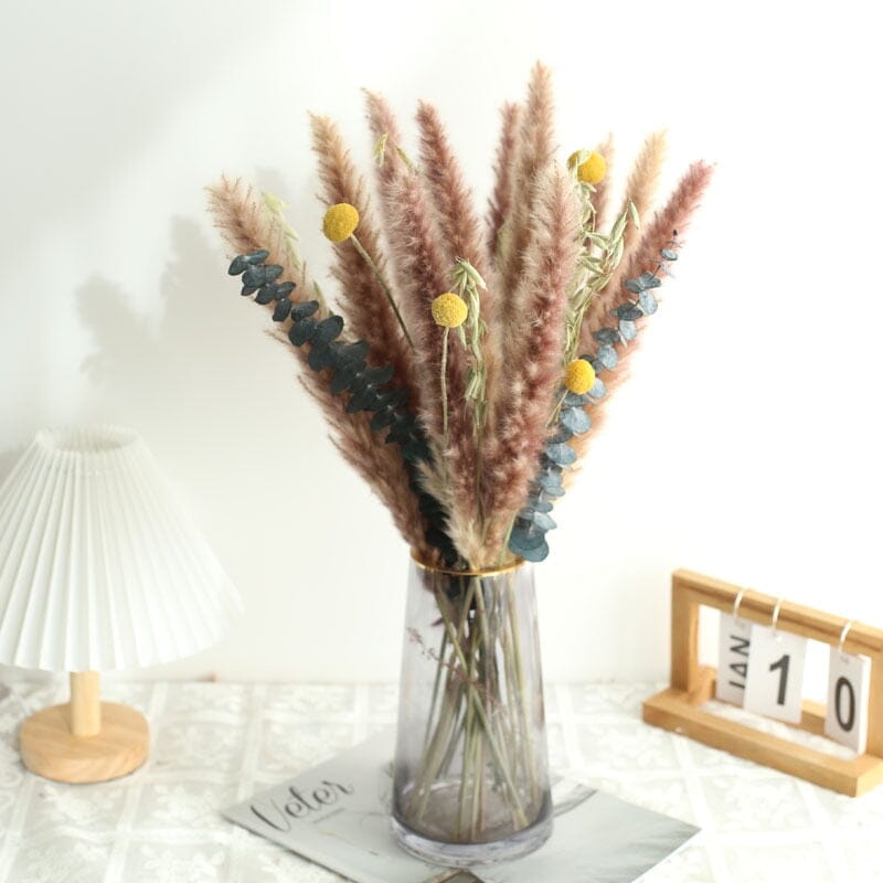 BohoPlume | 80PCS Natürlich Getrockneter Pampasgrasstrauß