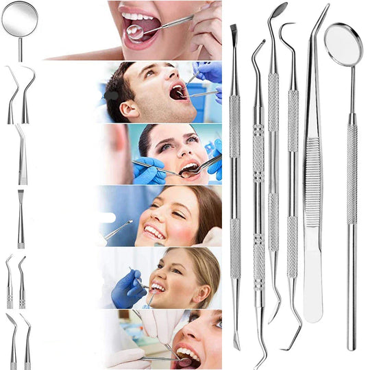 PureDent | 6-teiliges Mundpflege- und Plaqueentferner-Set