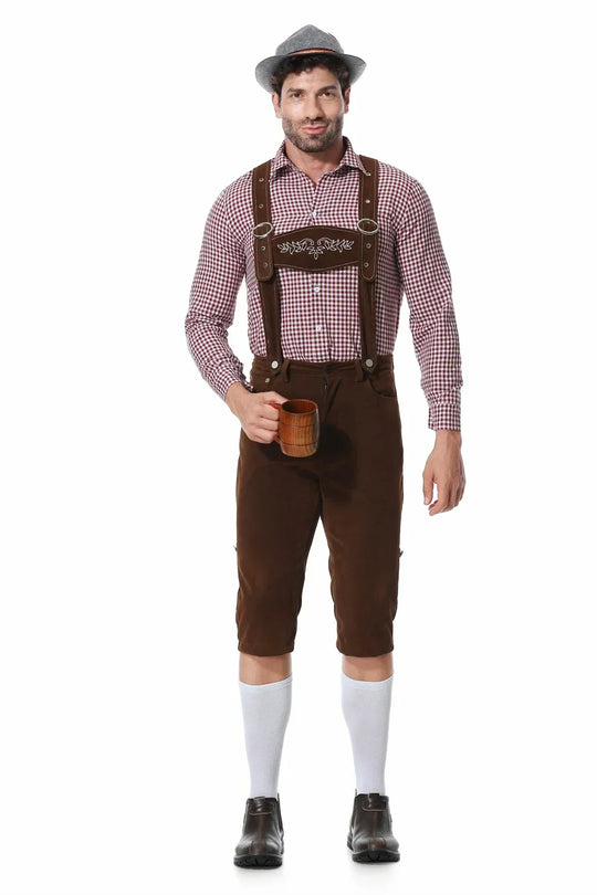 Bergkönig | Herren-Oktoberfestset mit Lederhose, Hemd & Hut