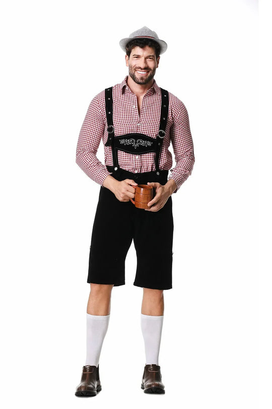 Bergkönig | Herren-Oktoberfestset mit Lederhose, Hemd & Hut
