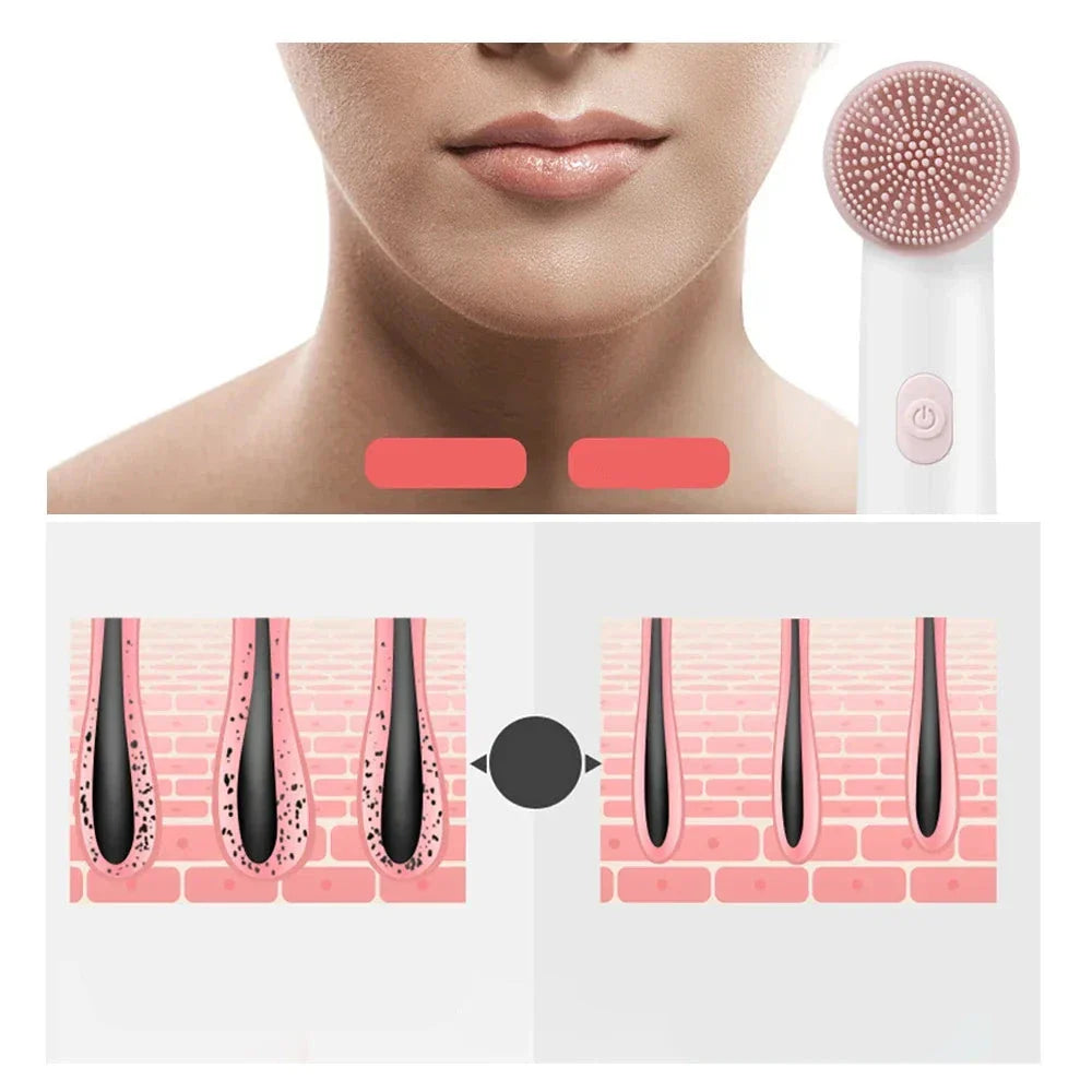 PureSkin | 2-in-1 Silikon-Gesichtspflegegerät