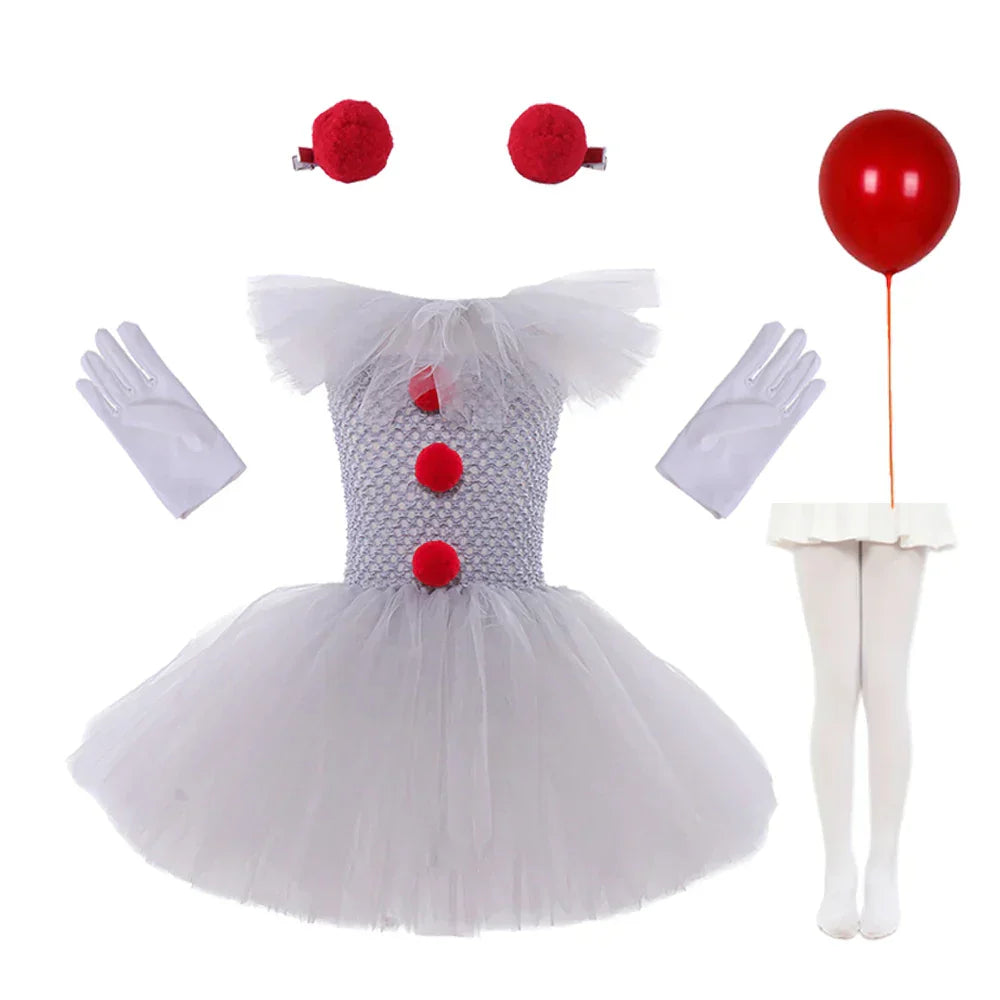Charlot | Gruseliges Clown-Tüllkleid – Spooky Halloween Kostüm