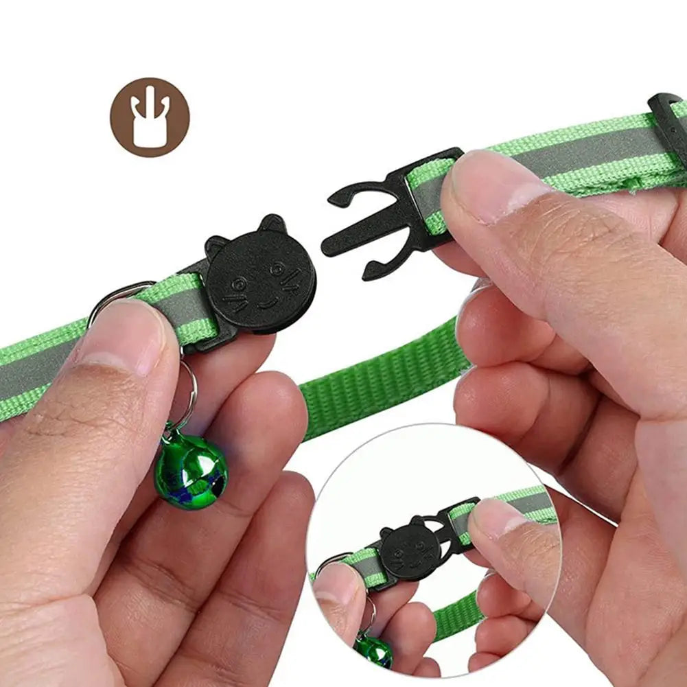 SafeWhisker | Katzenhalsband mit Reflex & Kontakttag
