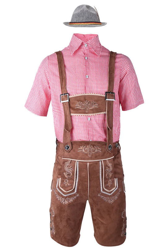 Bergwalder | Herren-Oktoberfestset mit Lederhose & Kariertem Hemd