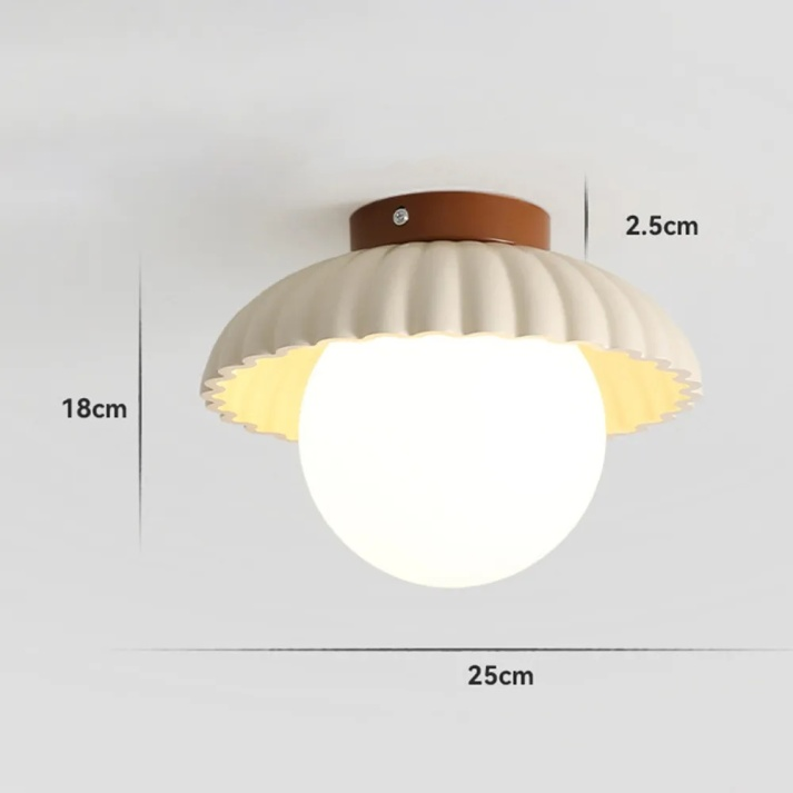 IronBloom | Flur-Deckenleuchte – Knospenförmiger Glasschirm