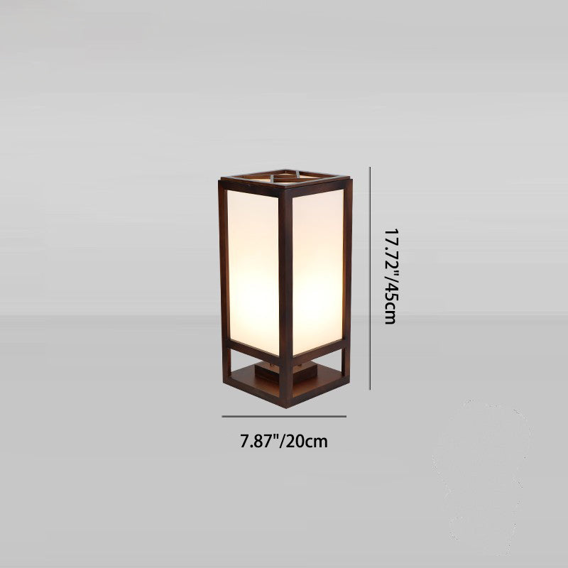 HanLume | Holz-Stehlampe mit klassischem Pergamentschirm