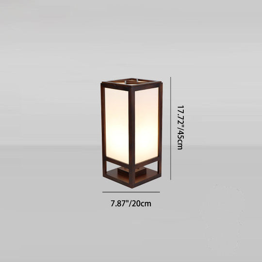 HanLume | Holz-Stehlampe mit klassischem Pergamentschirm